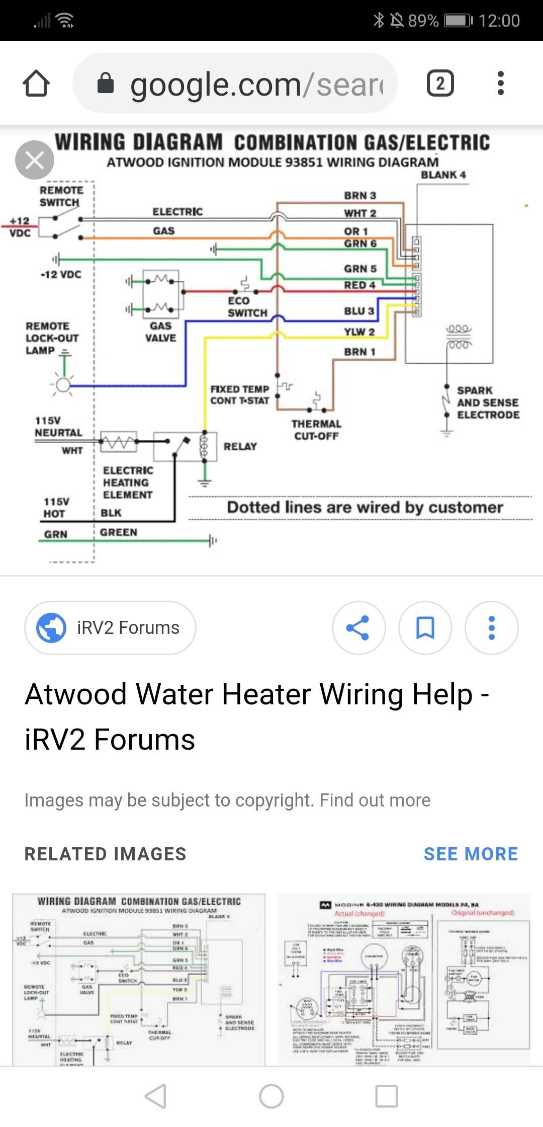 Atwood Rv Water Heater Switch Wiring Diagram